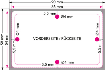 Spezifikationen für Rundlochungen